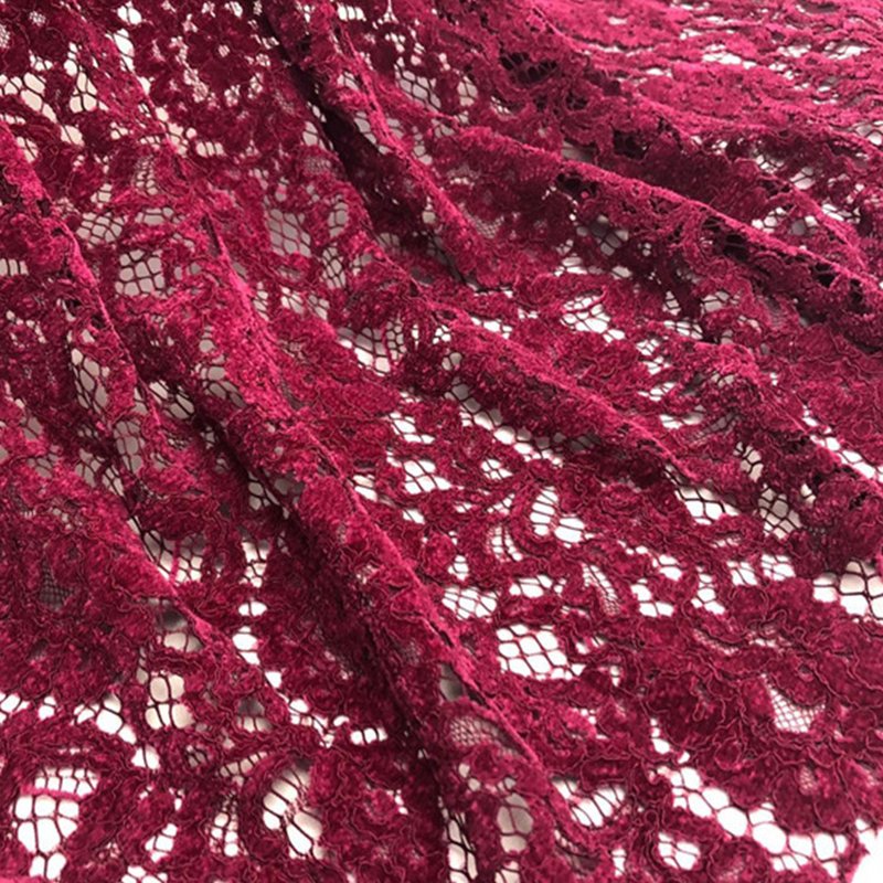 Dress Cutwork Polyester Brushed Lace Fabric for Women's Wear Wholesale 9